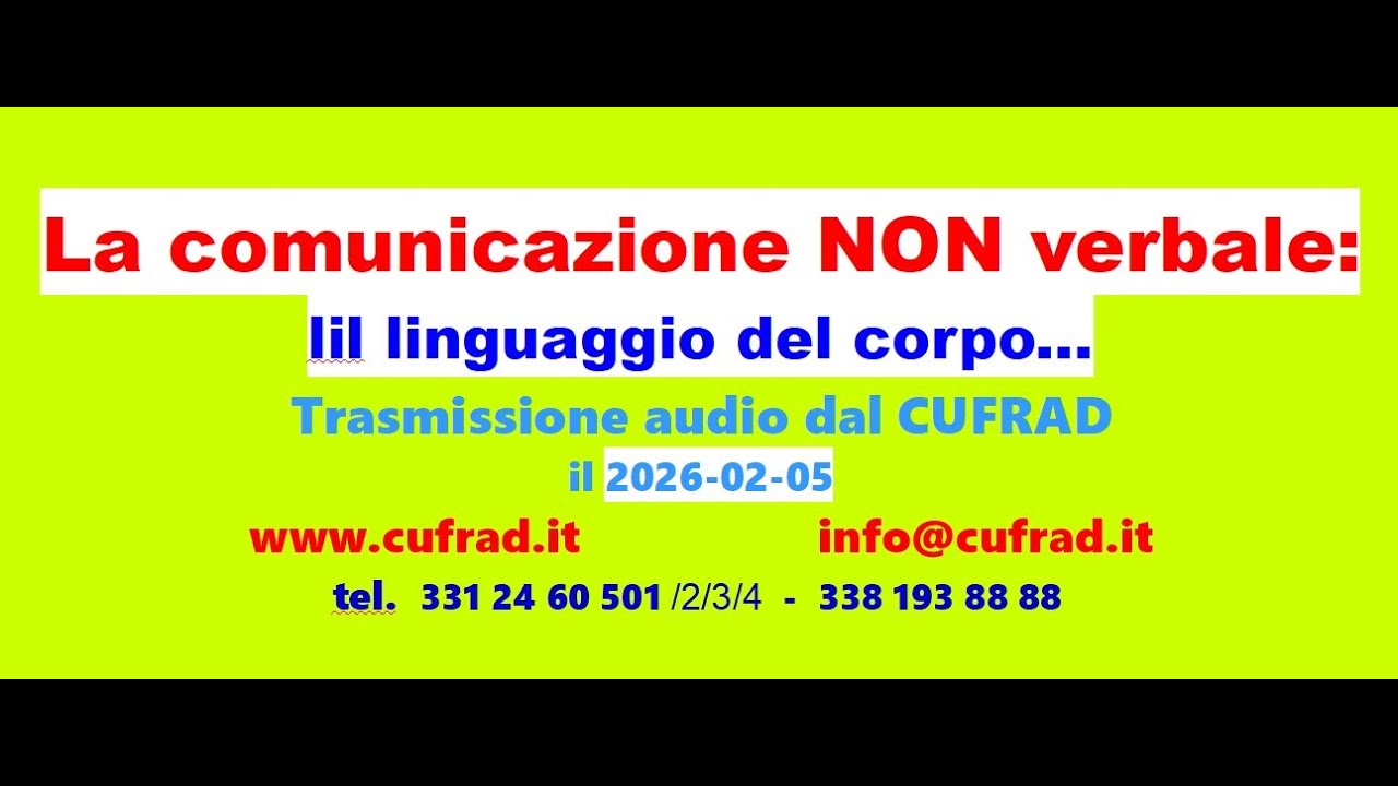 La comunicazione NON verbale: il linguaggio del corpo...