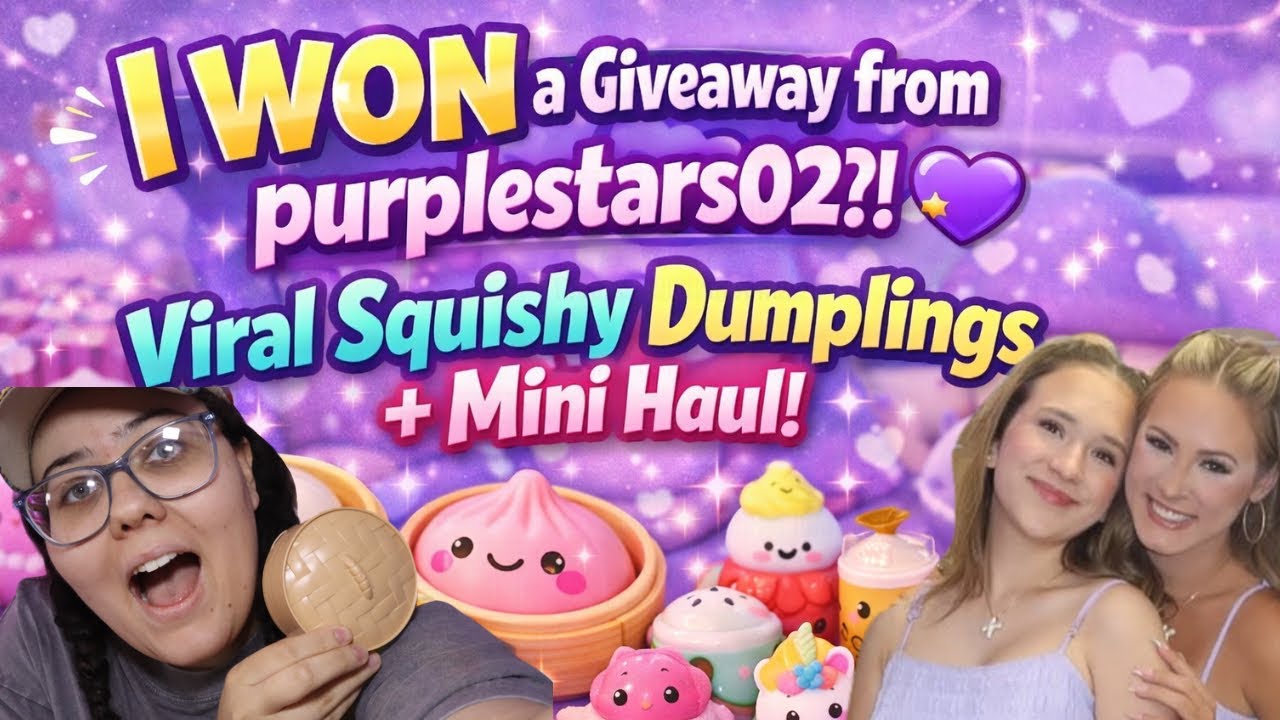 “I WON @PurpleStars02s Giveaway?! 💜 Viral Squishy Dumplings Unboxing + Mini Taba Haul! 