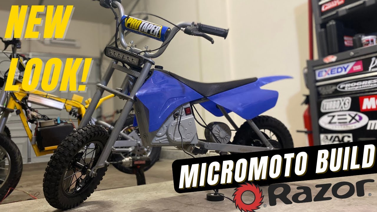 Razor MX350 Micromoto New Look | Проводка для светодиодных фар, переключатель света, восстановлен...