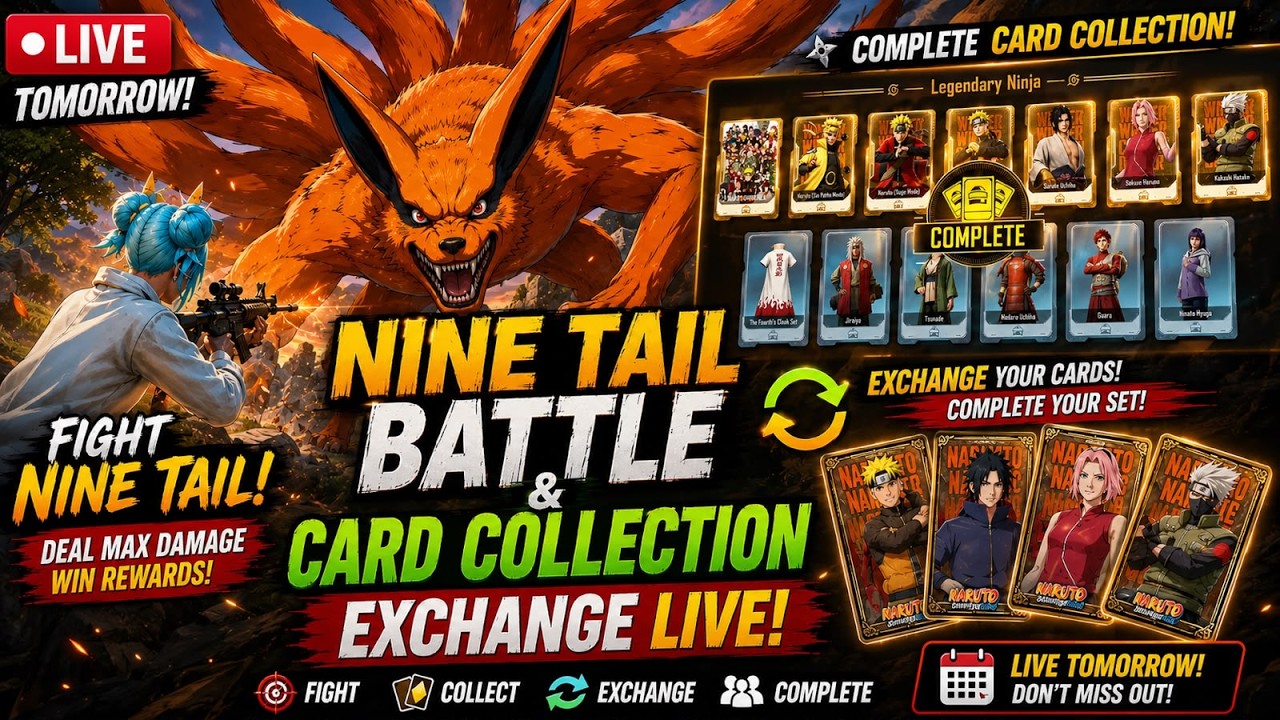 🔴 LIVE  NINE TAIL BATTLE + CARD EXCHANGE PUBG MOBILE