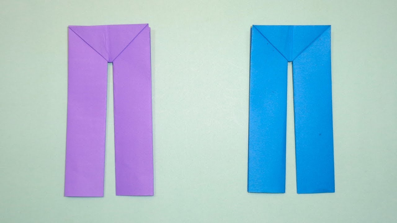 How to Make Paper Pants | Easy Origami Pant and Trousers Crafts Making Tutorial