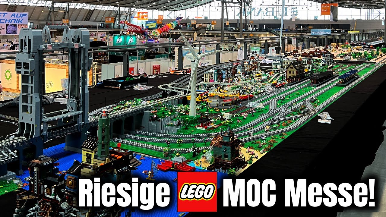 Множество самодельных моделей и огромный макет железной дороги: тур по LEGO Messe Stuttgart!