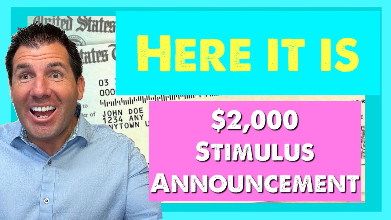 Here It Is: $2,000 4th Stimulus Check Announcement from the President