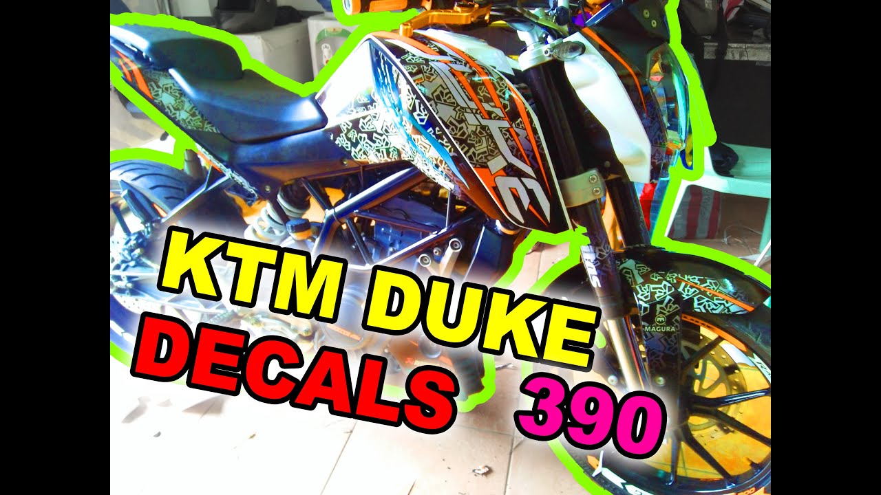 KTM DUKE 390 DECALS RESTYLING KIT MODIFICATION decals sticker design