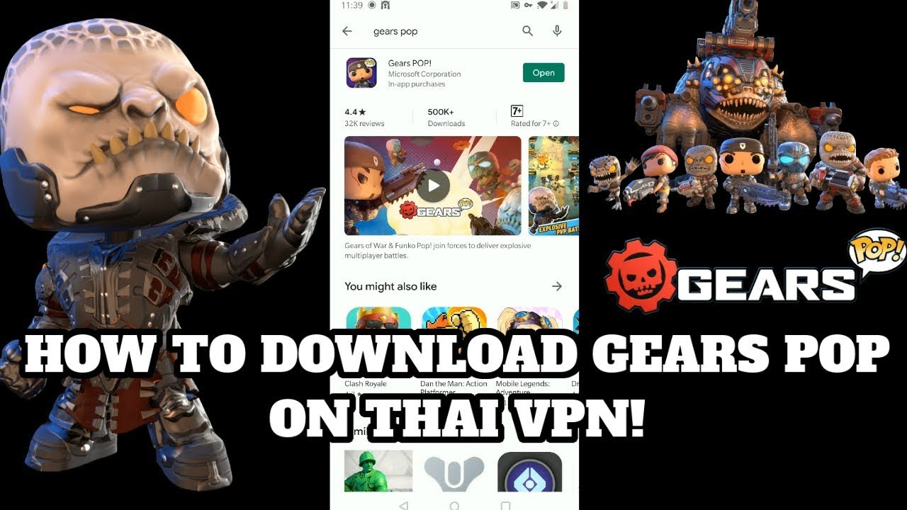 HOW TO DOWNLOAD GEARS POP ON THAI VPN VERY USEFULL!!!