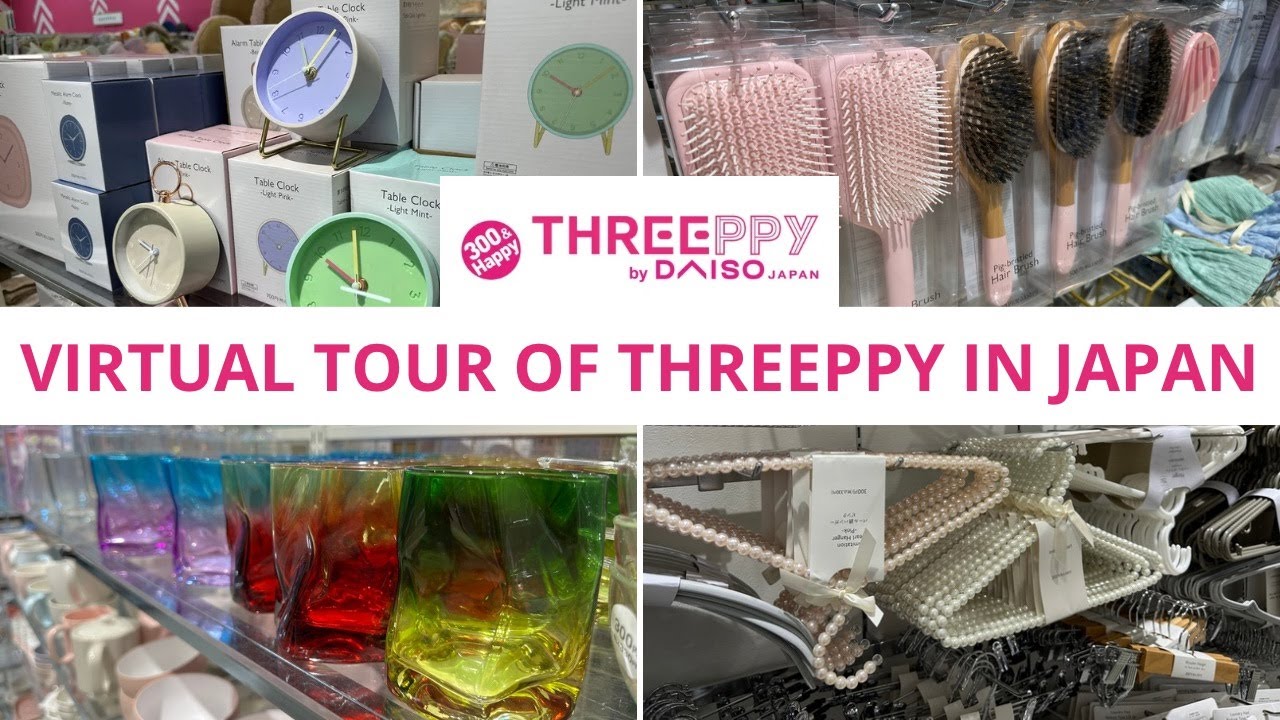 Virtual Tour of a 300YEN Shop in Japan |Threeppy by Daiso Japan