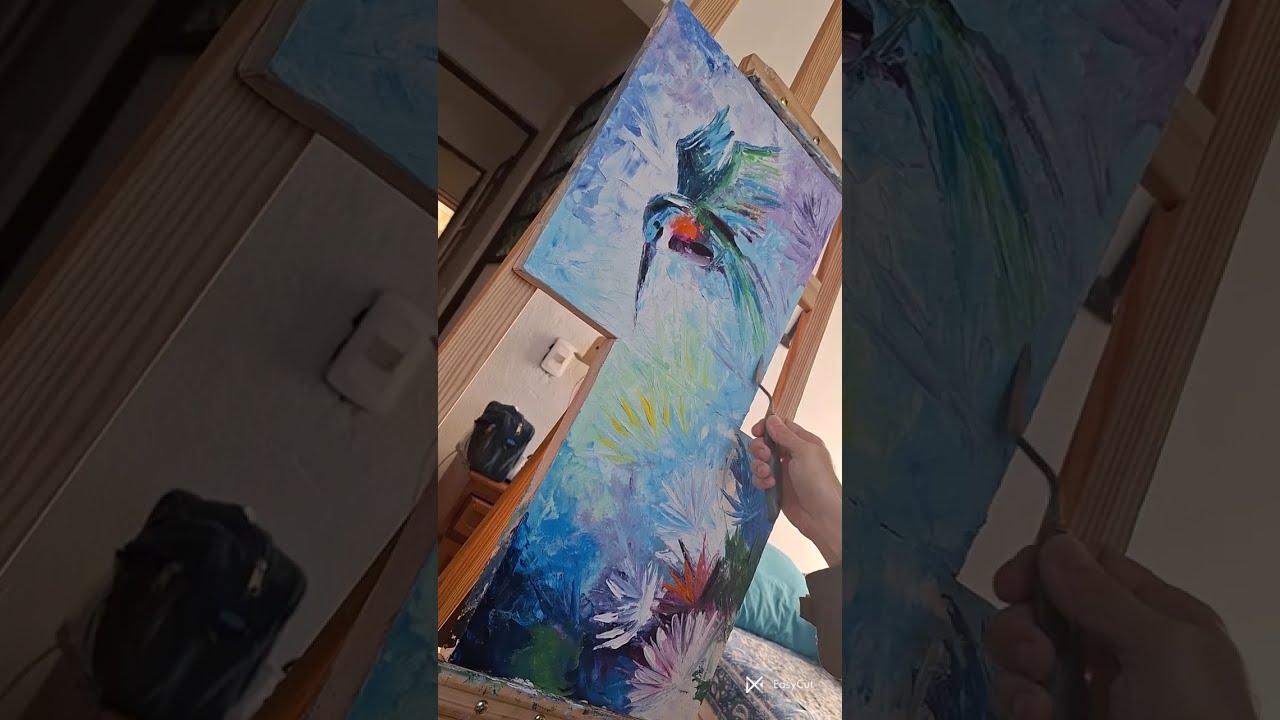 Visita del más allá - LIVE PAINTING! #hummingbird #colibrí #birds #aves #wildlife #nature #mexico