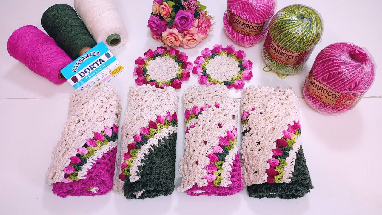 💕🌷ESPETÁCULO DE LINDOS TAPETES COM TULIPAS Á PRONTA ENTREGA🌷💕