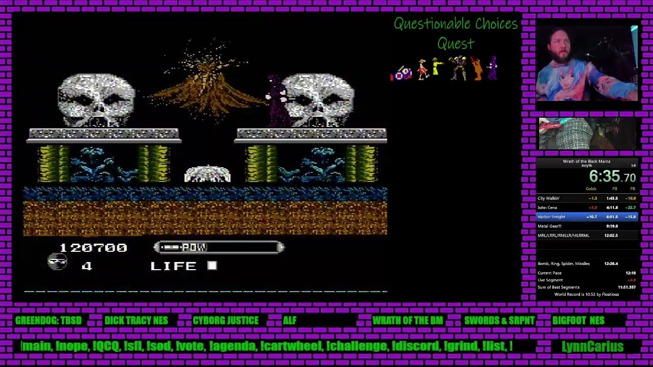 Wrath of the Black Manta NES any% speedrun 11:54 by LynnCarius