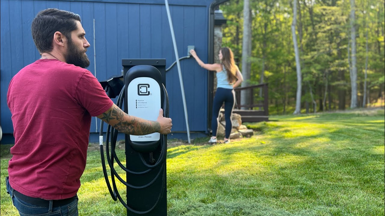 Installing Electric Car Charger & Hot Tub Prep | Cafe Build & Vacation Home | Episode 3