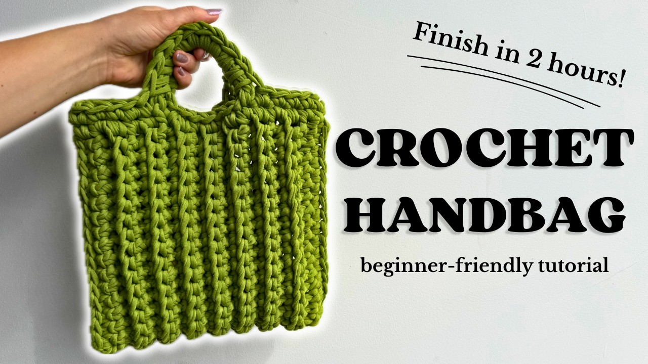 Easy Crochet Bag in 2 Hours (Beginner Friendly Tutorial)