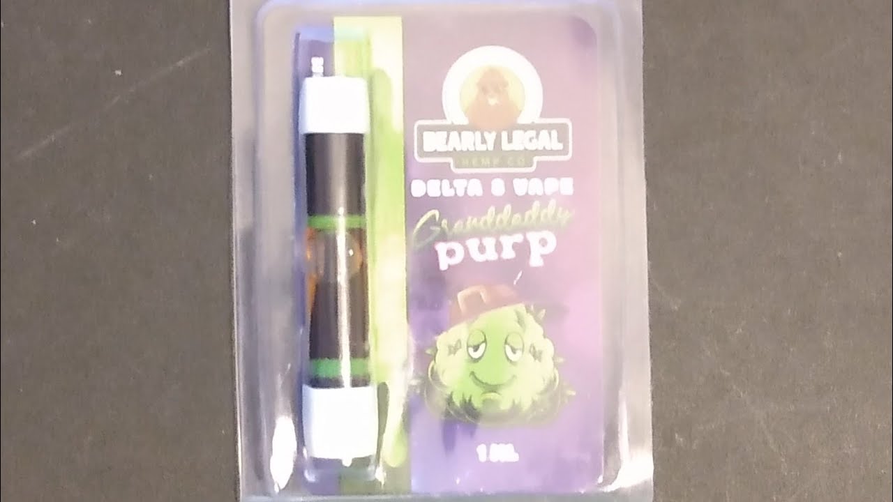 Bearly Legal Hemp Co D8 Grandaddy Purp Vape Cart Review Bruh!