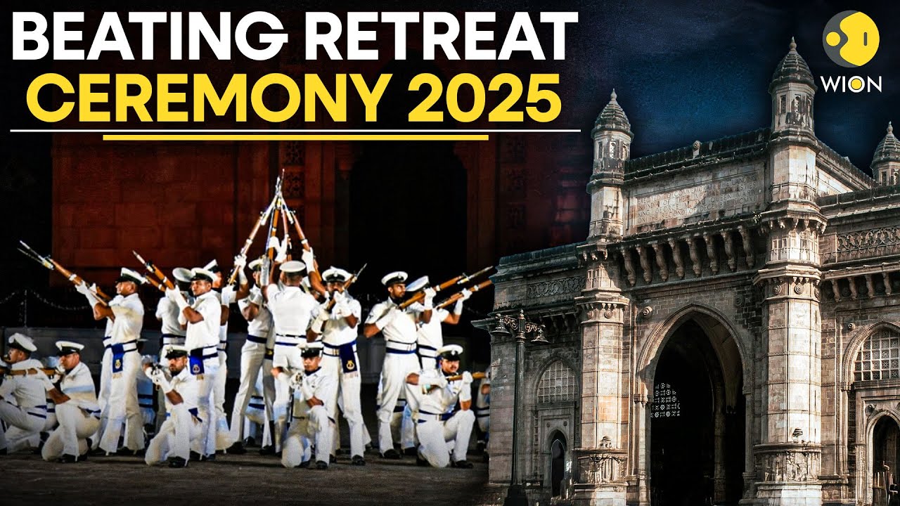 Beating Retreat Ceremony 2025 LIVE: India&rsquo;s Grand Navy Display Showcase At Gateway Of India | WION