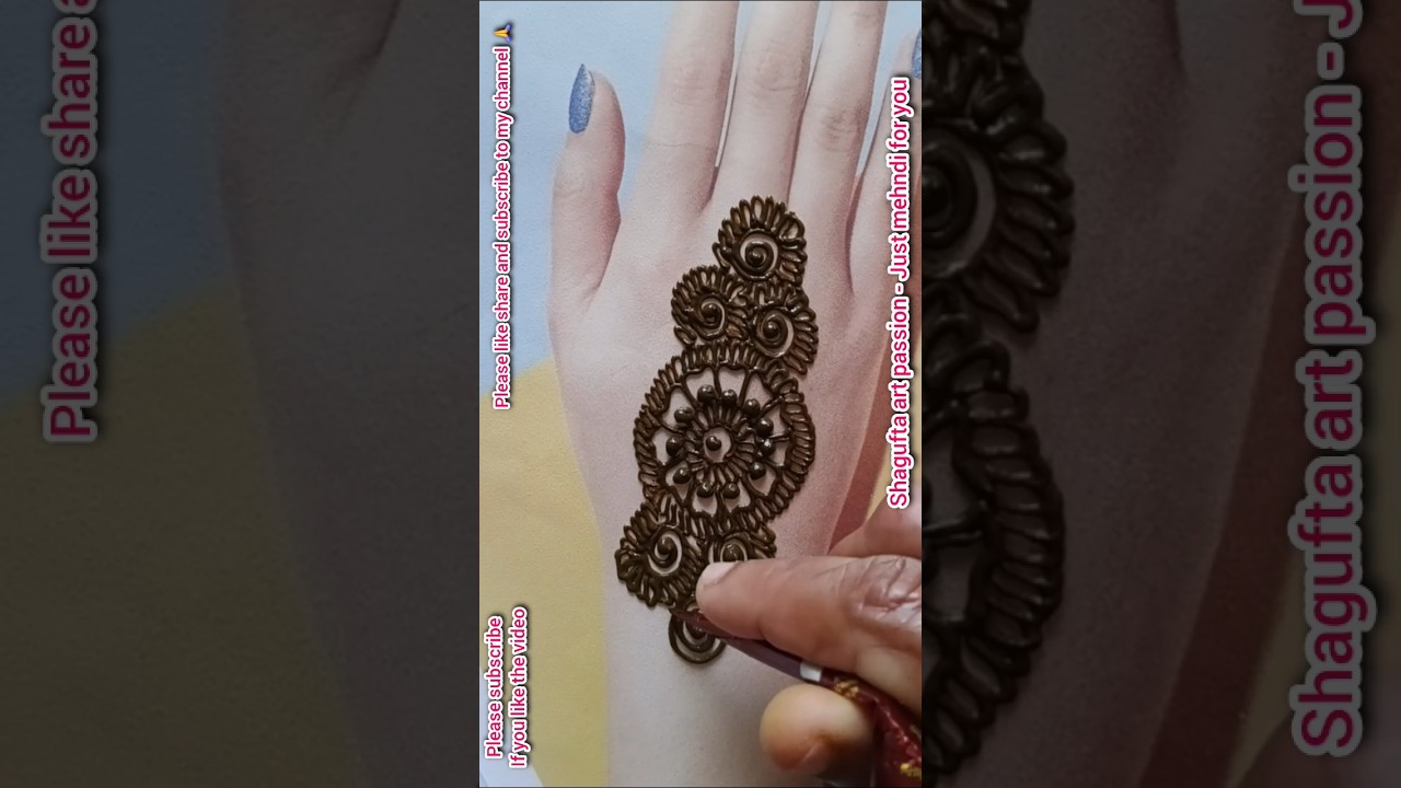 Beautiful Back Hand Arabic Mehndi Design Small Gorgeous Quick #mehndi #youtubeshorts #shorts #viral