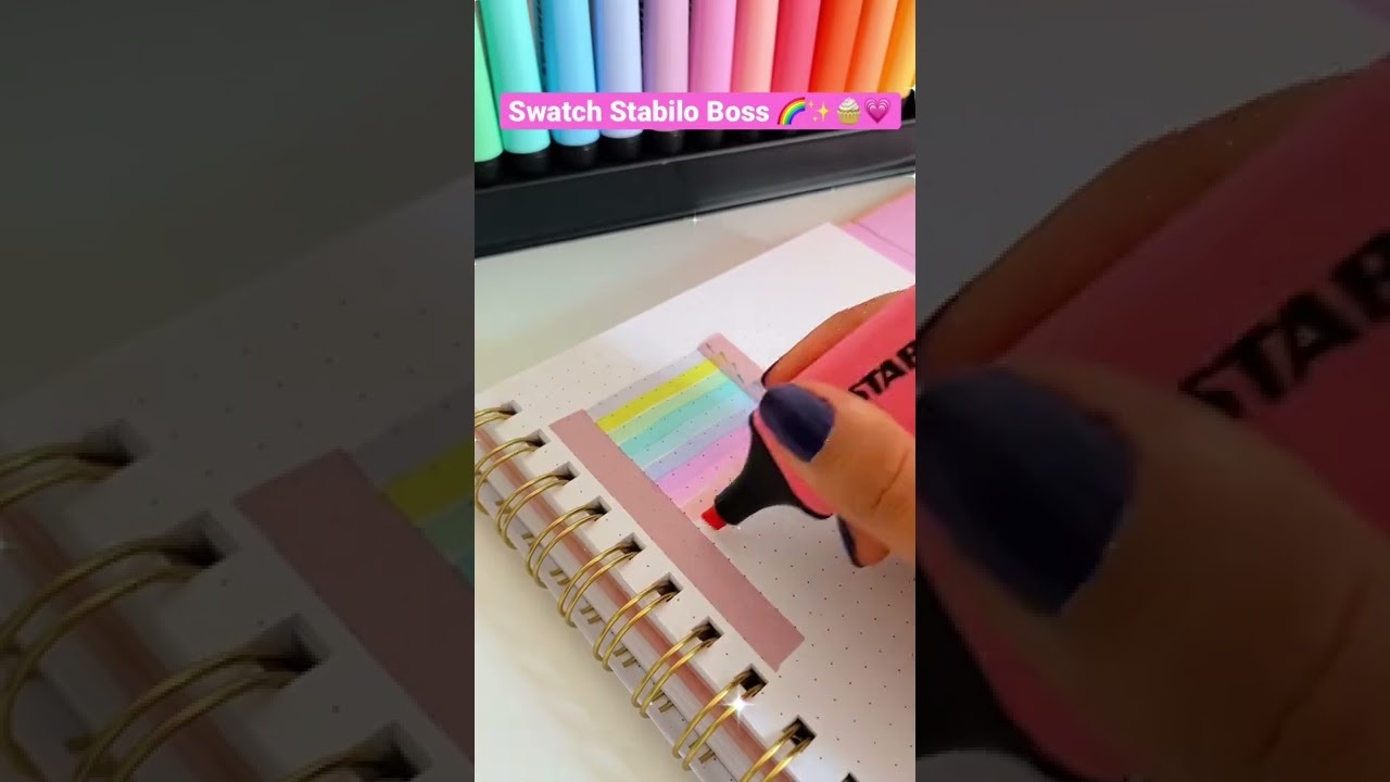 14 colores pastel 🌈💖🧁 #stabilo #plumones #papeleria #apuntesbonitos  #studygram #stationery