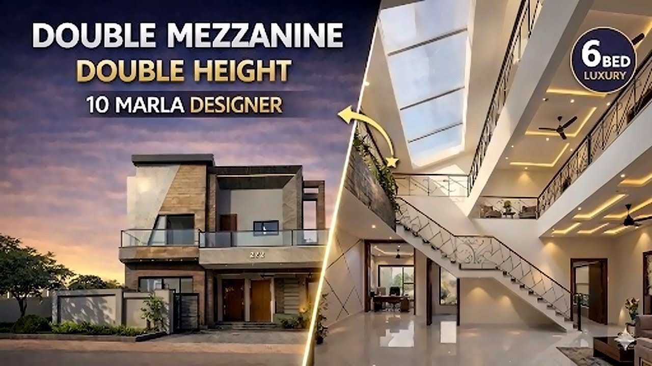 10 Marla Double Mezzanine Luxury House | 6 Bedroom Double Unit | Bahria Town Rawalpindi