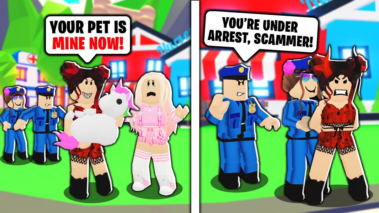 BECOMING SCAMMER POLICE IN ADOPT ME! Arresting Scammers! (Roblox Adopt Me)