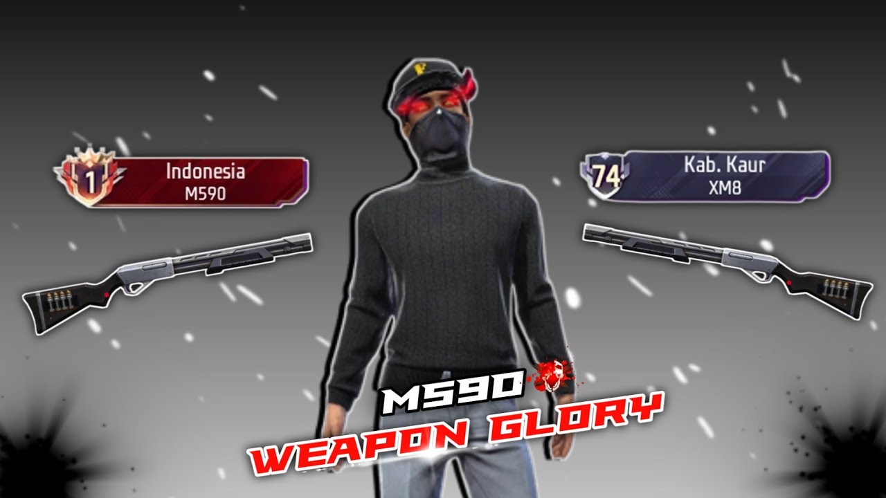 Namatin Weapon Glory Free Fire Dari Top Kota Sampai Ke Top Indonesia M590 - BR Ranked