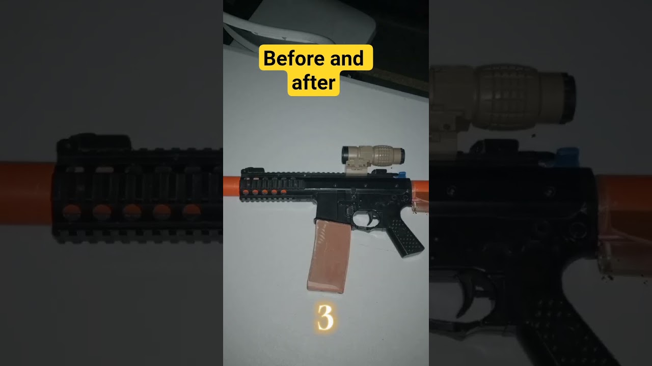before and after #toygunonly #airsoft #customguns #fakegun