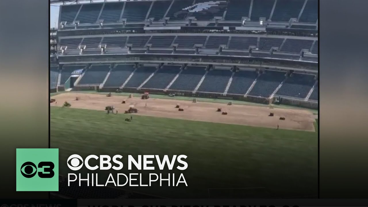 Soccer pitch installed at Lincoln Financial Field ahead of FIFA World Cup
