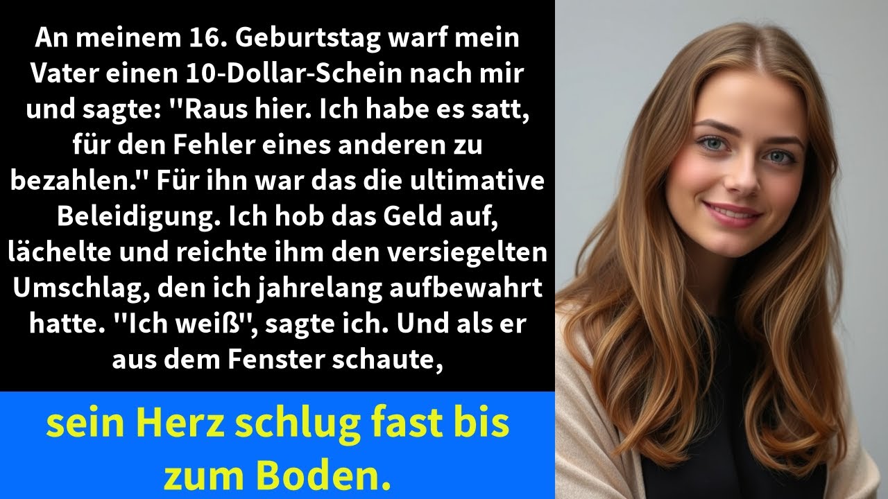 An meinem 16. Geburtstag warf mein Vater einen 10-Dollar-Schein nach mir und sagte: 