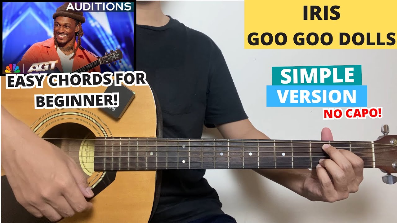 Iris - Goo Goo Dolls (Guitar Tutorial) Easy Chords For Beginner! No Capo!