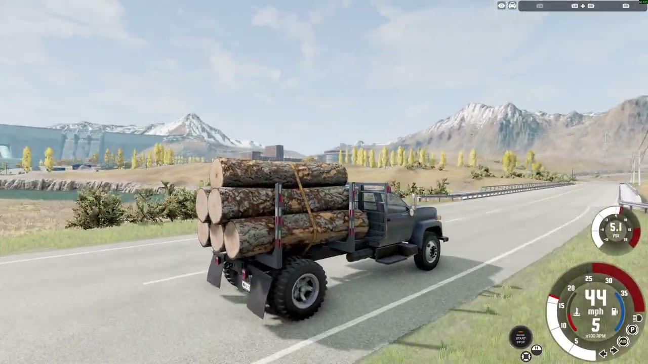 BeamNG.Drive - Gavril MD-Series MD70 Transporting Logs (2 MAPS)