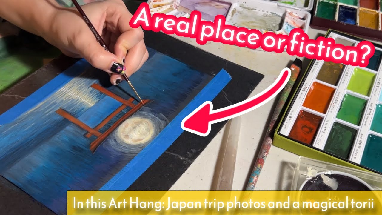 A torii gate and a god? A gansai painting | ART HANG