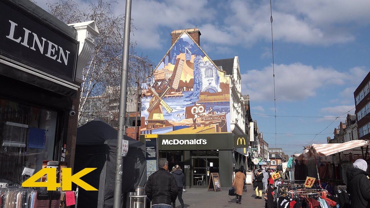 Barking Walk: Town Centre【4K】