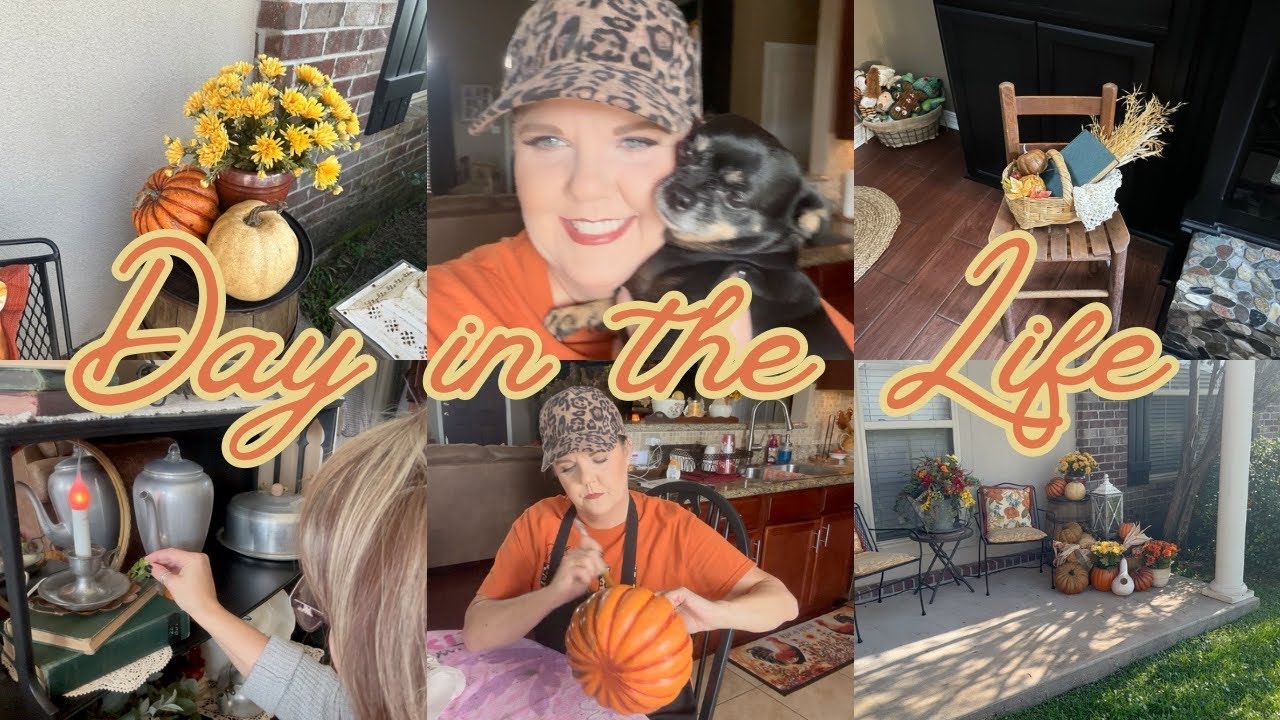 DAY IN THE LIFE: Thrifted Decor Styling, Pumpkin Thrift Flips & My Fall Front Porch! #dayinthelife