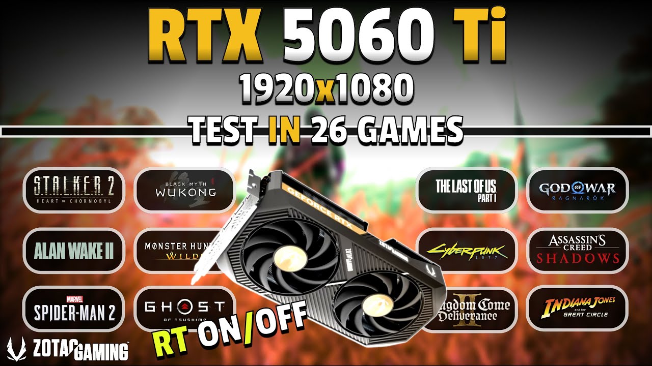 RTX 5060 Ti 16GB - 26 Games Tested at 1080p