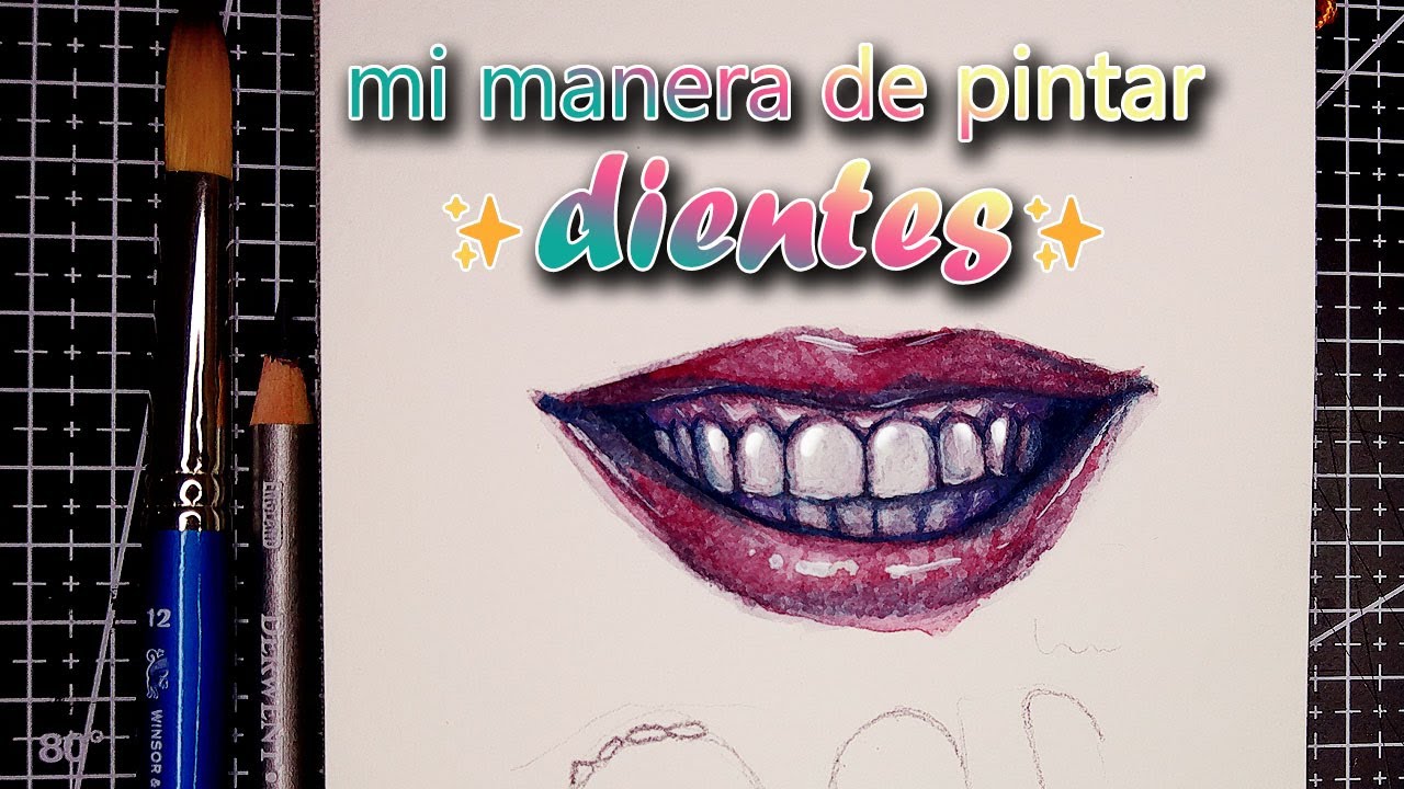 Mi manera de dibujar/pintar sonrisas y dientes