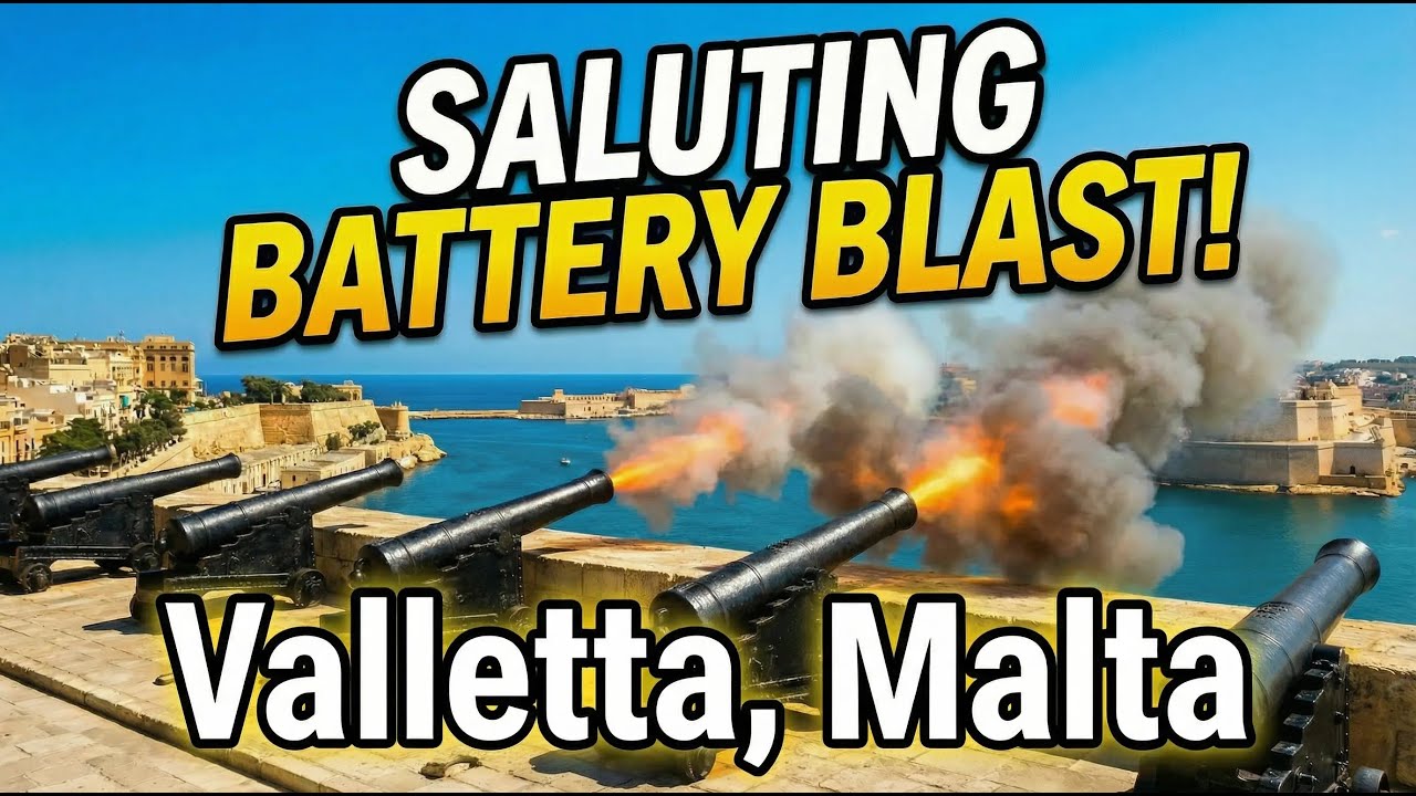 MALTA VALLETTA CANNON FIRING