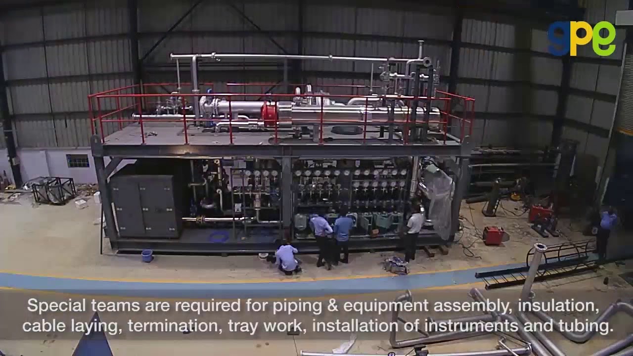 Skid mounted process dehydration units