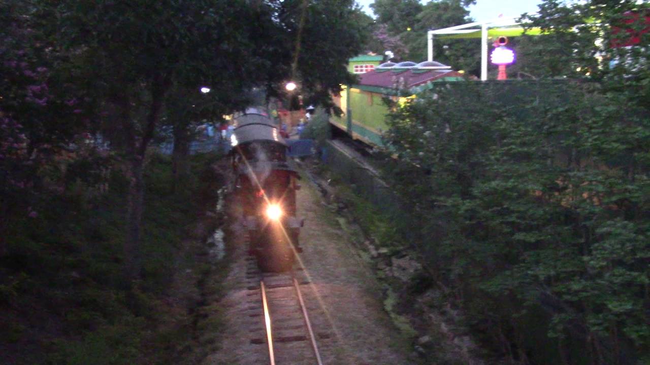 C.J.P. passes over bridge at Bugs Bunny Boomtown