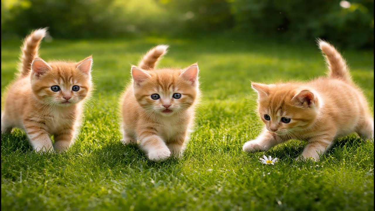🐱🐶 Игривые разноцветные котята гоняются за маленькими мышками | Забавные видеоролики с котами | О...