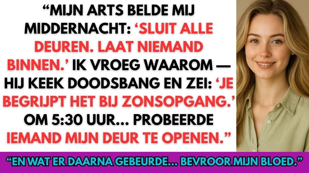 “Mijn arts belde om middernacht  sluit je deuren… toen hoorde ik iets achter mij ”