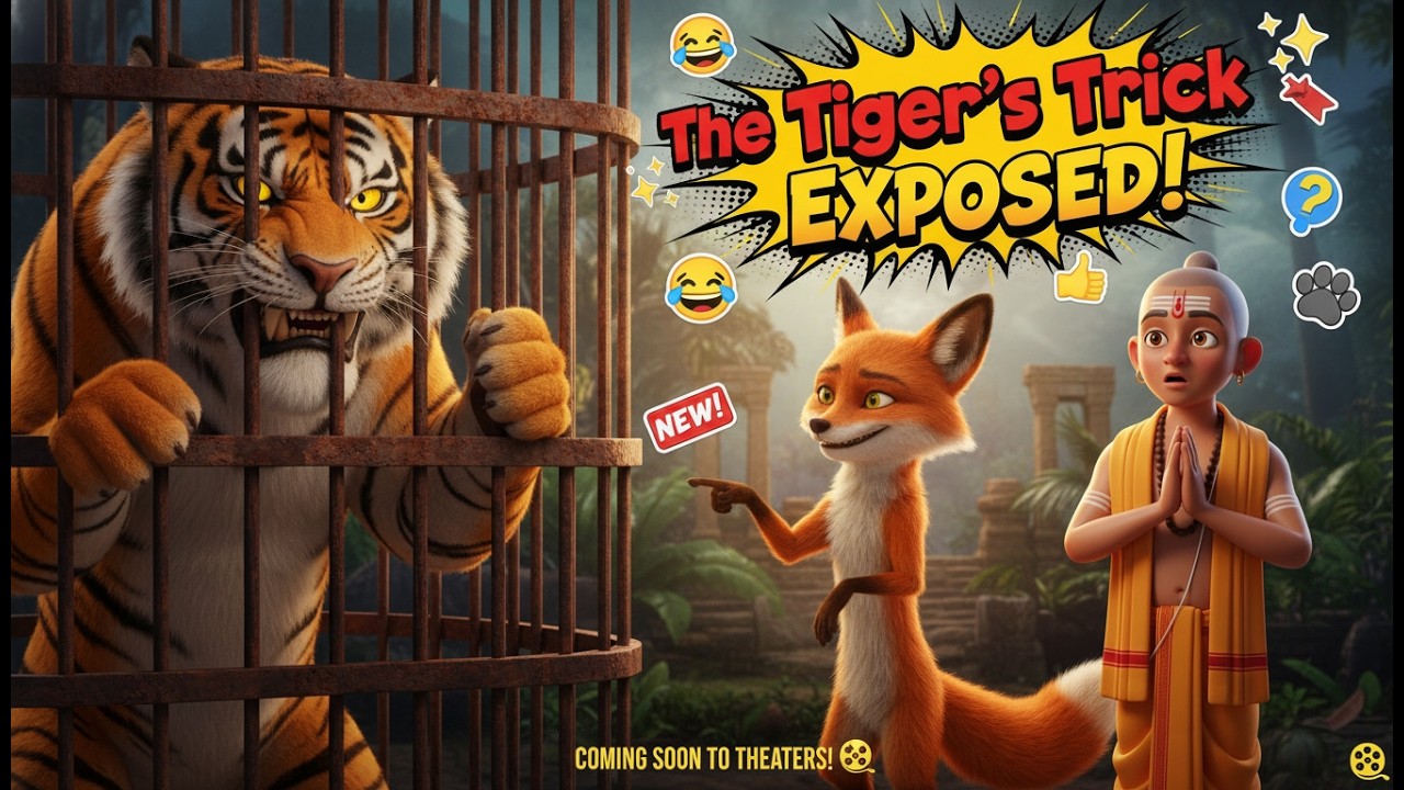 “Never Trust the Ungrateful! 😨 Tiger, Brahmin & Fox Moral Story for Children”