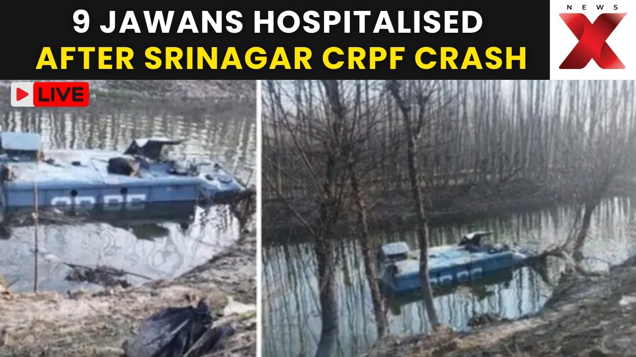 Srinagar CRPF Accident LIVE: Van Falls Into Canal, 9 Injured Rushed To SKIMS Hospital | NewsX Live