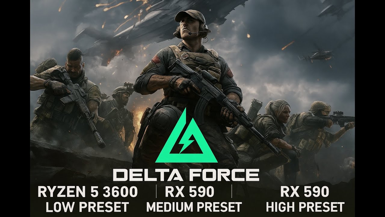 Delta Force on R5 3600 RX 590 8GB | LOW, MEDIUM, HIGH PRESET