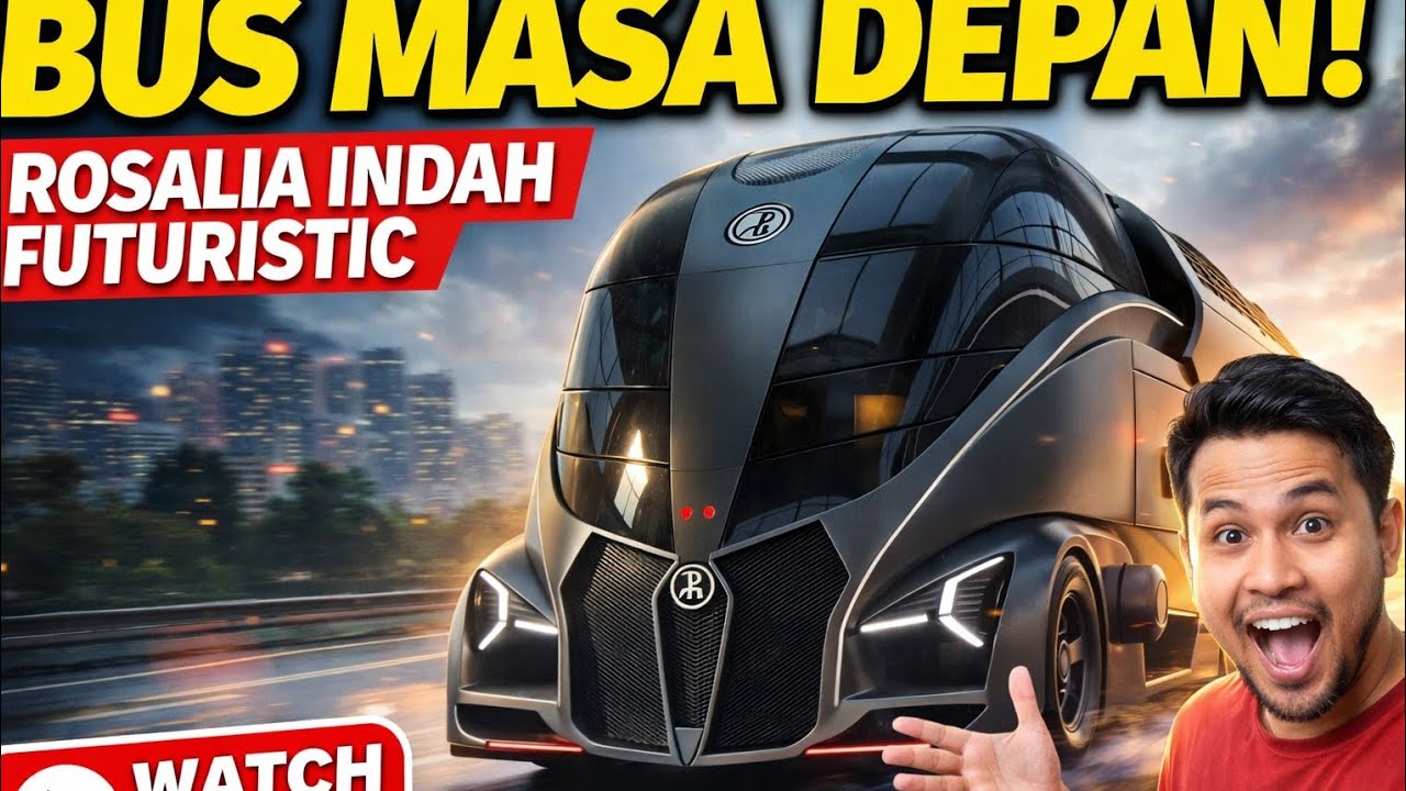 ROSALIA Indah Futuristic Newest Model 🚍🔥 Bus Masa Depan Running di Jalan Raya!