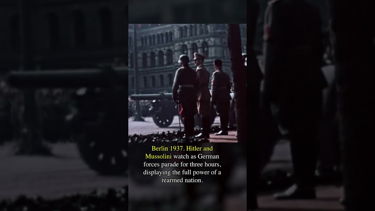 Rare Color Footage: Hitler and Mussolini at Berlin Parade, 1937 | Lost Film Rediscovered in 1988