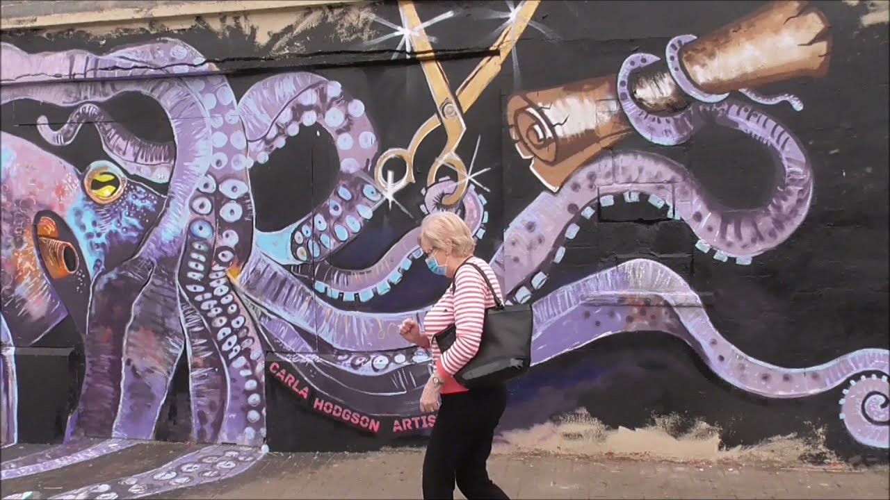 Carla Hodgson 'Rock Paper Scissors' Street Art Bangor