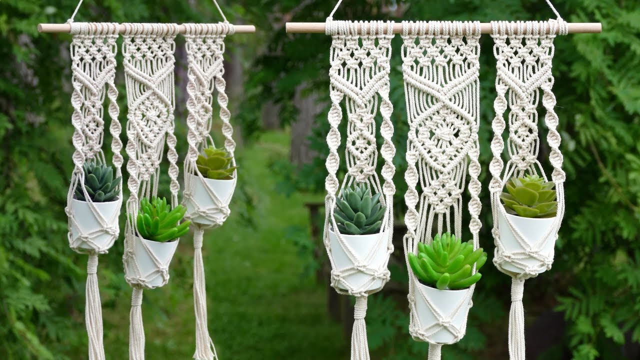 Triple Macramé Plant Hanger Tutorial | Hanging plant ideas
