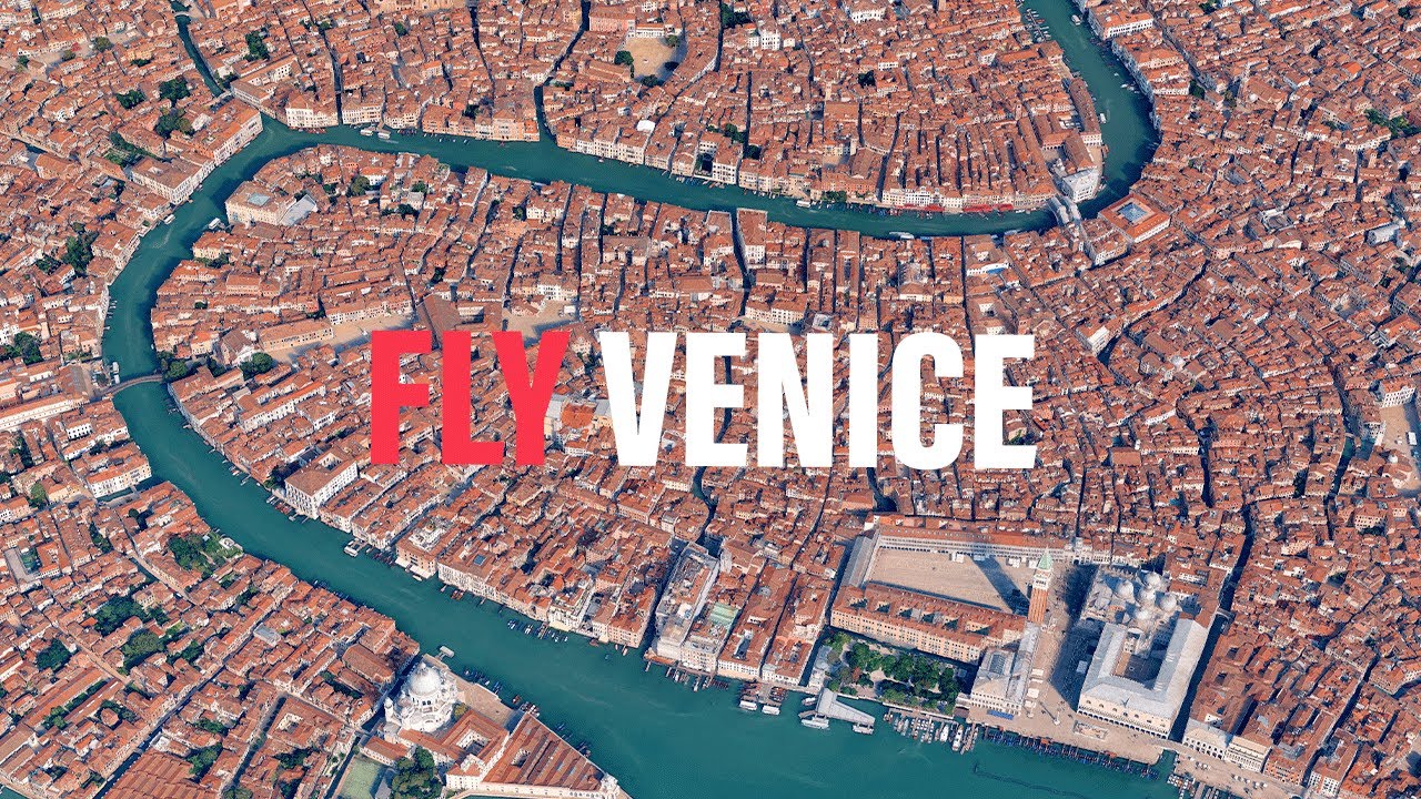 Sinking Beauty: 3D Aerial Tour of Venice, Italy