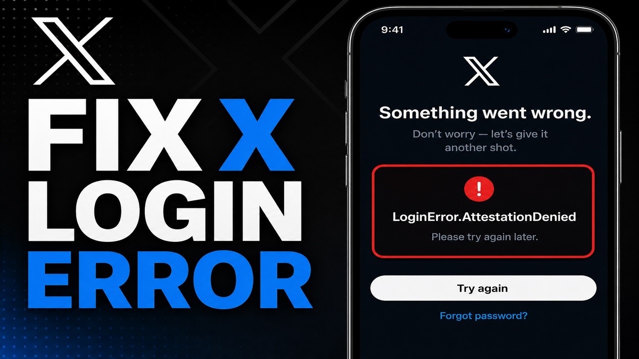 How to Fix X (Twitter) LoginError.AttestationDenied - X App Not Logging In (X Login Error)