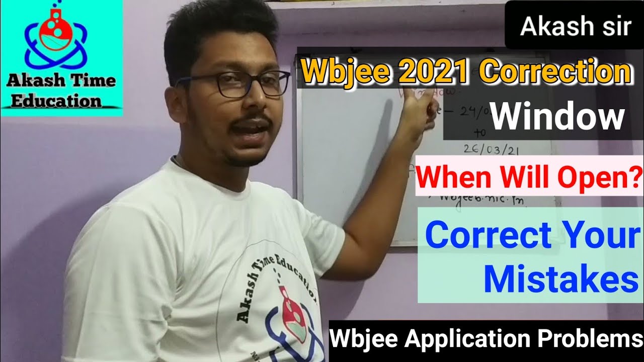 WBJEE 2021 Correction Window | How to Make Change in Application Form | Wbjee Application Process