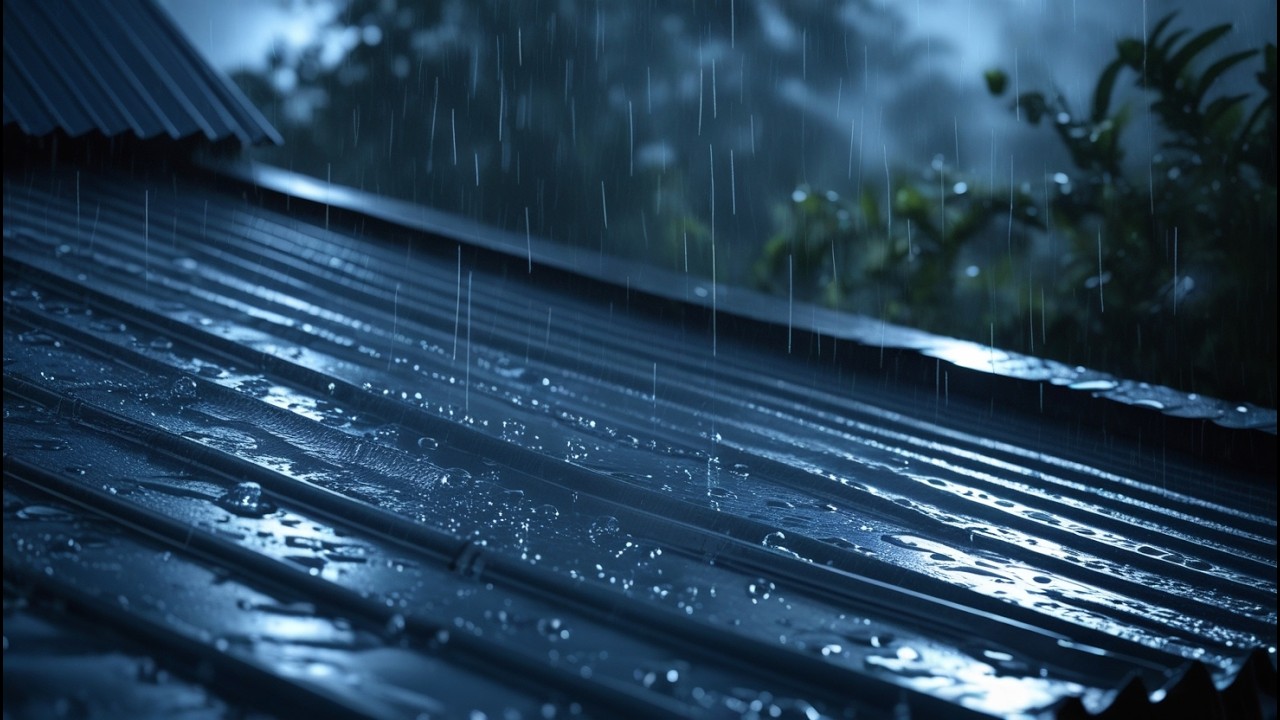 No Ads Rain Sounds for Sleeping - ASMR Extreme Rain On Tin Roof for Chronic Insomnia Relief 6