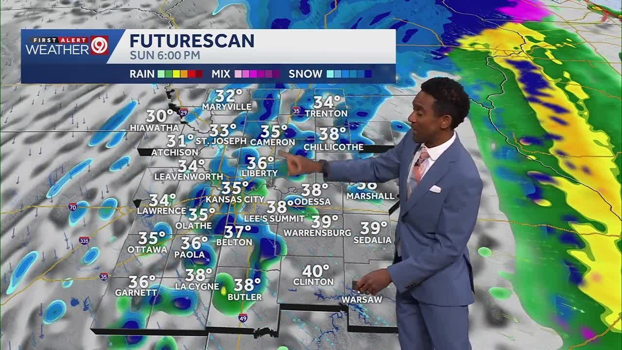 Tracking a rain to snow shift with blizzard-like conditions on Sunday
