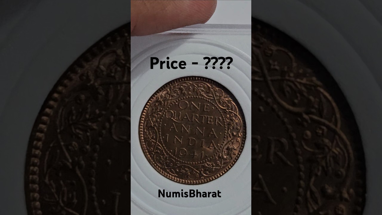 One Quarter Anna 1941 unc condition scare price 600 to 800 /NumisBharat #britishcoins #collection